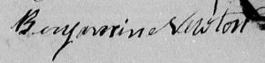 Benjamin Newton signature